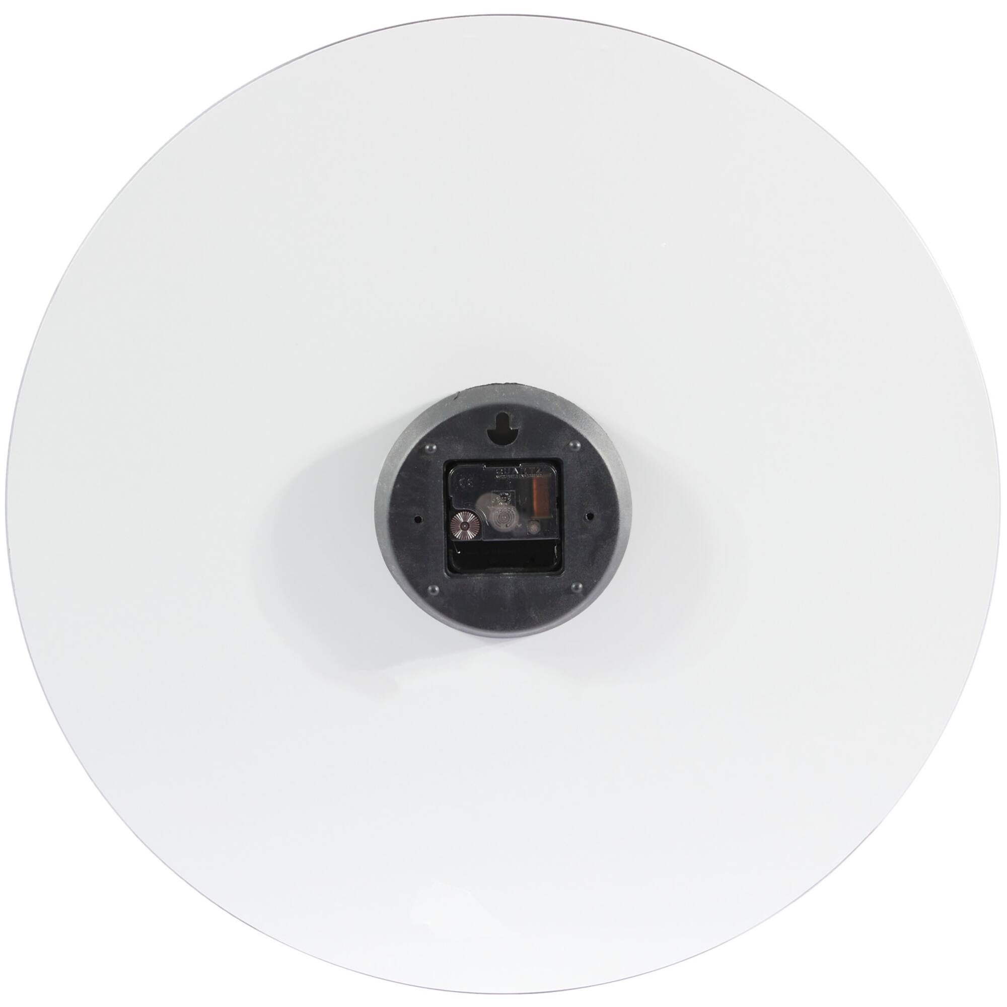 20" Black Glass Record Style Musical Notes Wall Clock